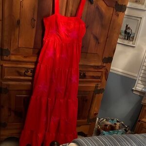 Red Star Fish Maxi Dress